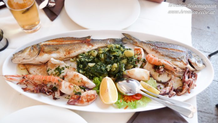 Teller mit Meeresfrüchten