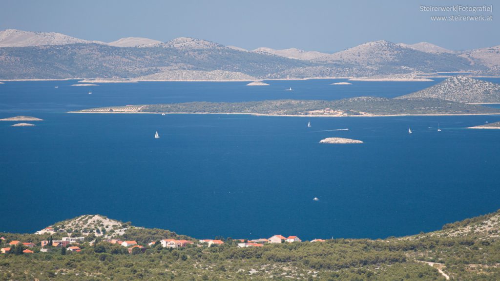 Blick auf die Kornaten in Kroatien