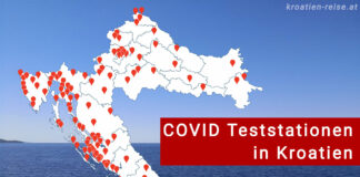 COVID Teststationen in Kroatien