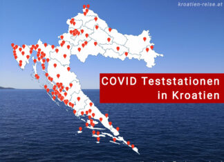 COVID Teststationen in Kroatien