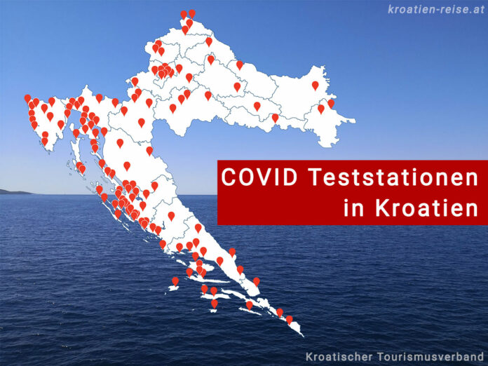 COVID Teststationen in Kroatien