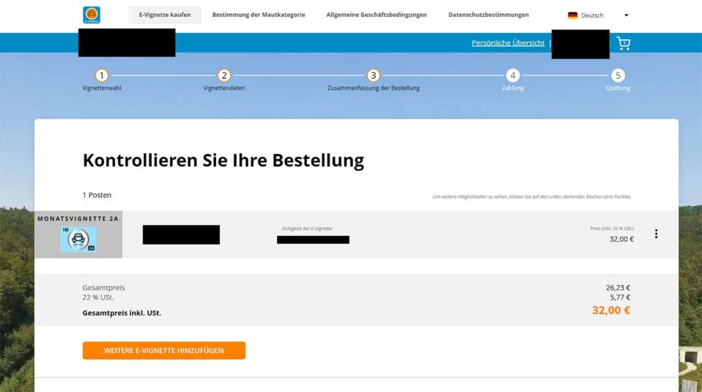 Vignette bei Dars online kaufen