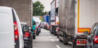 Stau auf der Autobahn